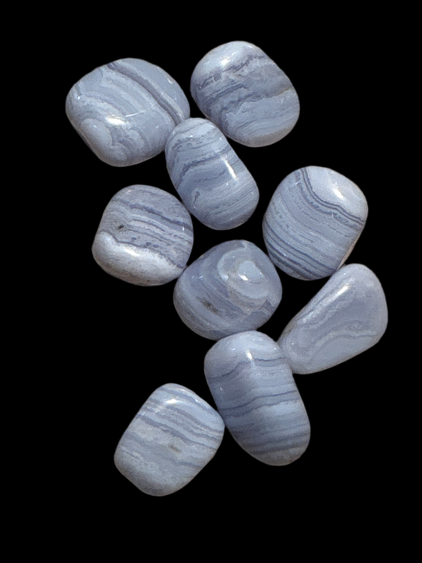 Agate, Blue Lace , tumbled, large