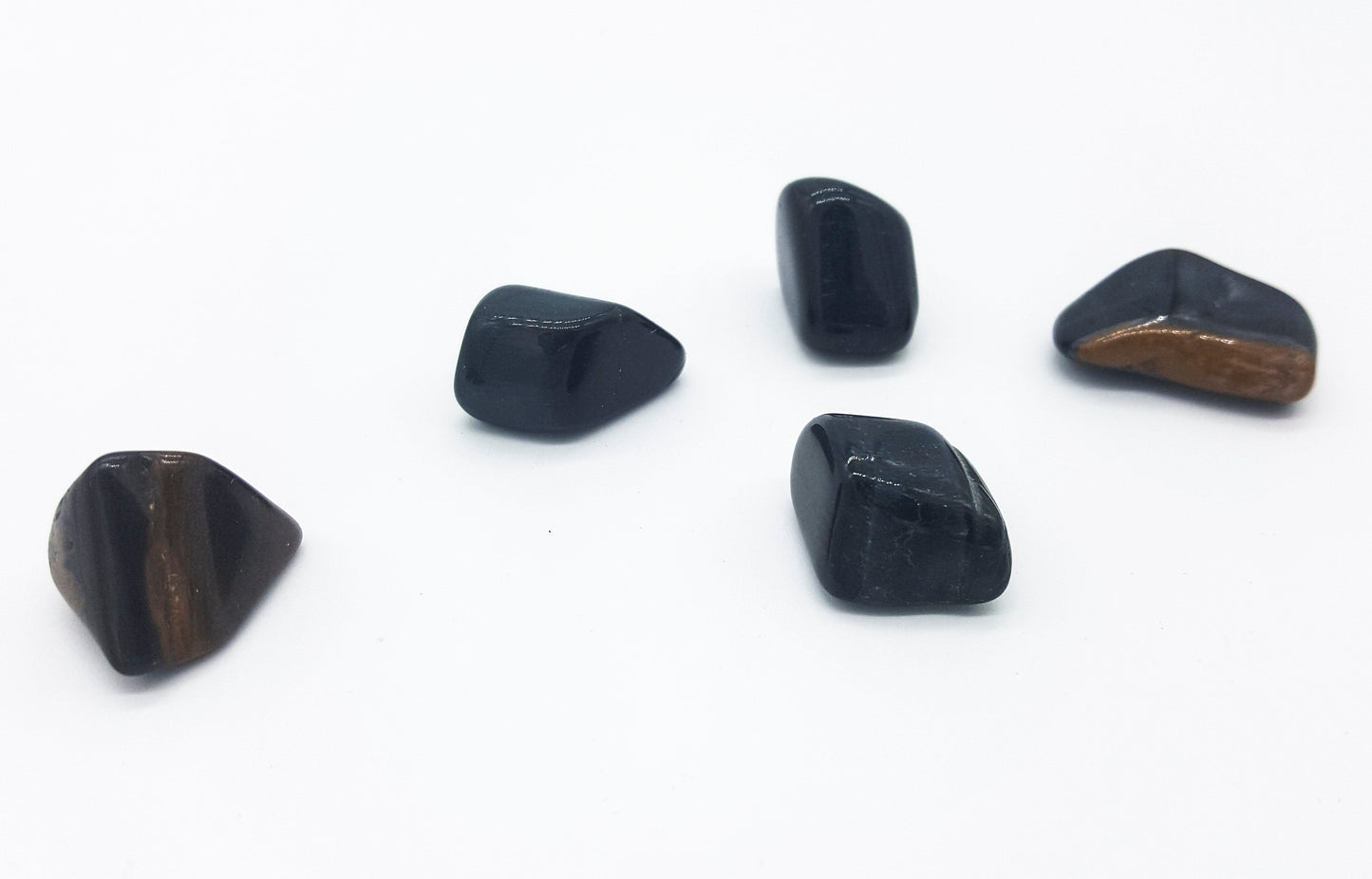 Tigers Eye, black, mini drops, polished