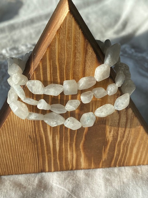 Diamond Moonstone Bead Bracelets