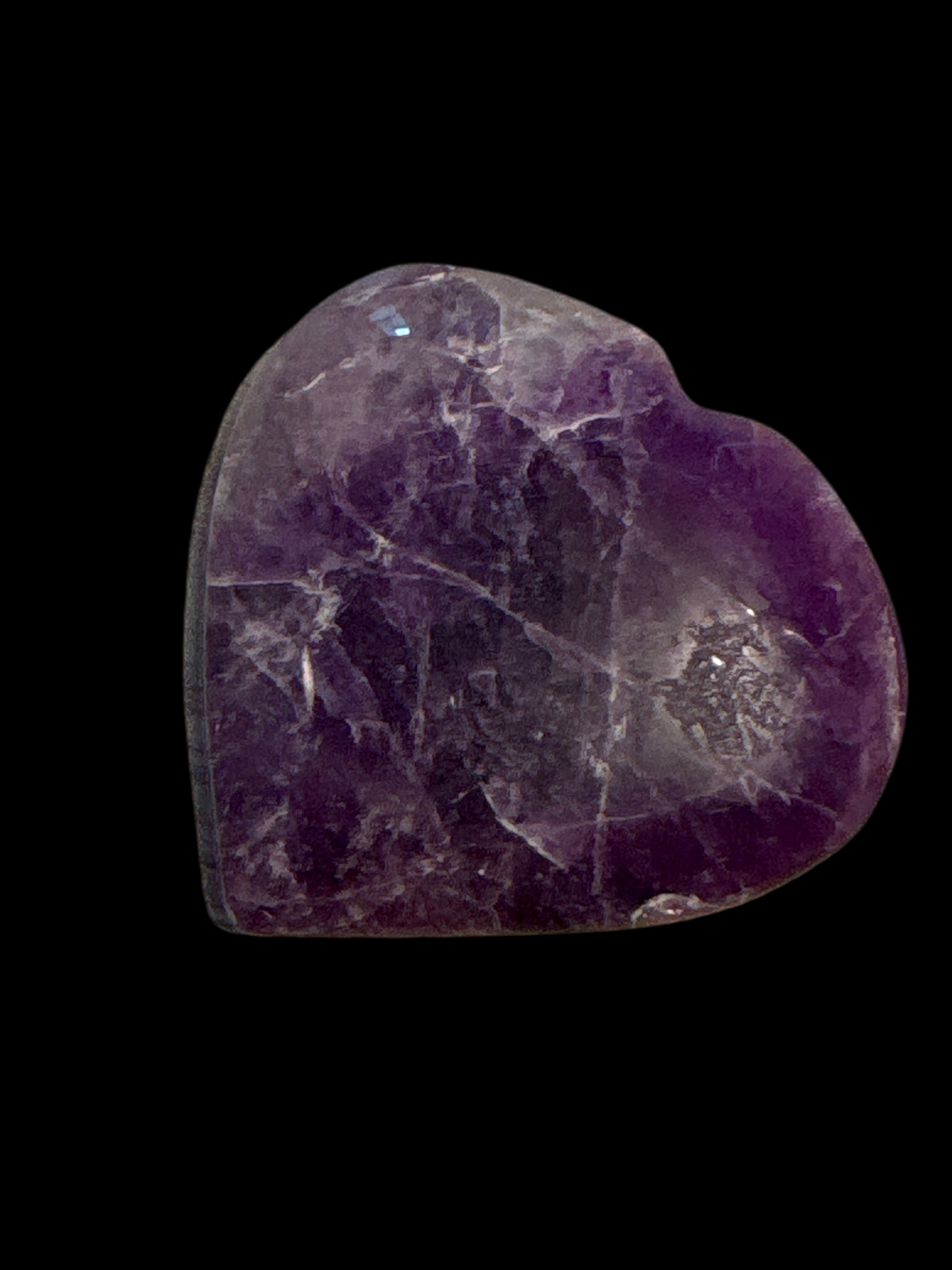 Amethyst, Heart, Polished