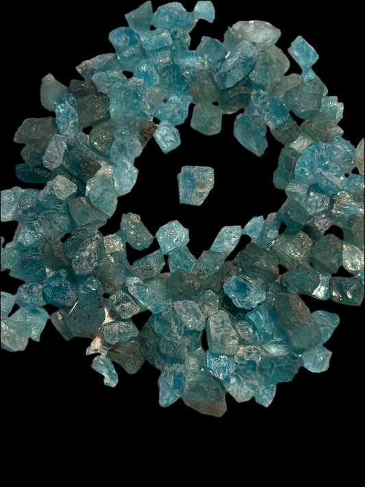 Apatite, blue, raw, small