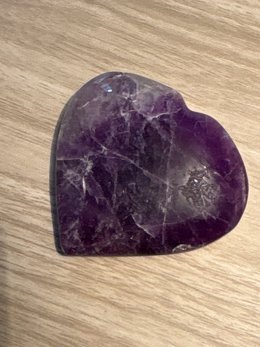 Amethyst, Heart, Polished