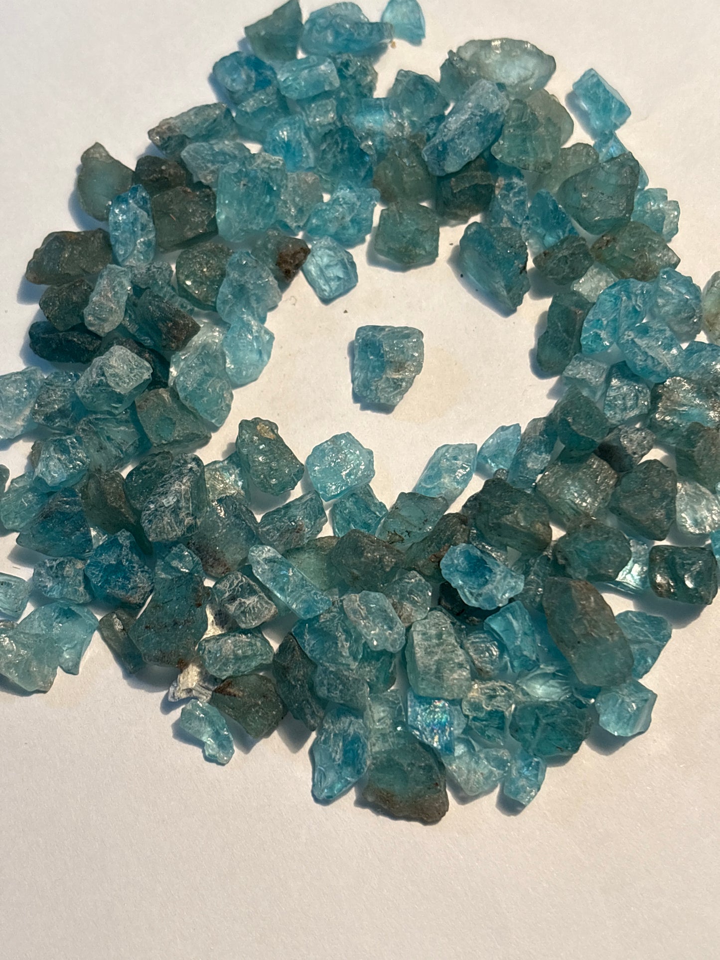 Apatite, blue, raw, small