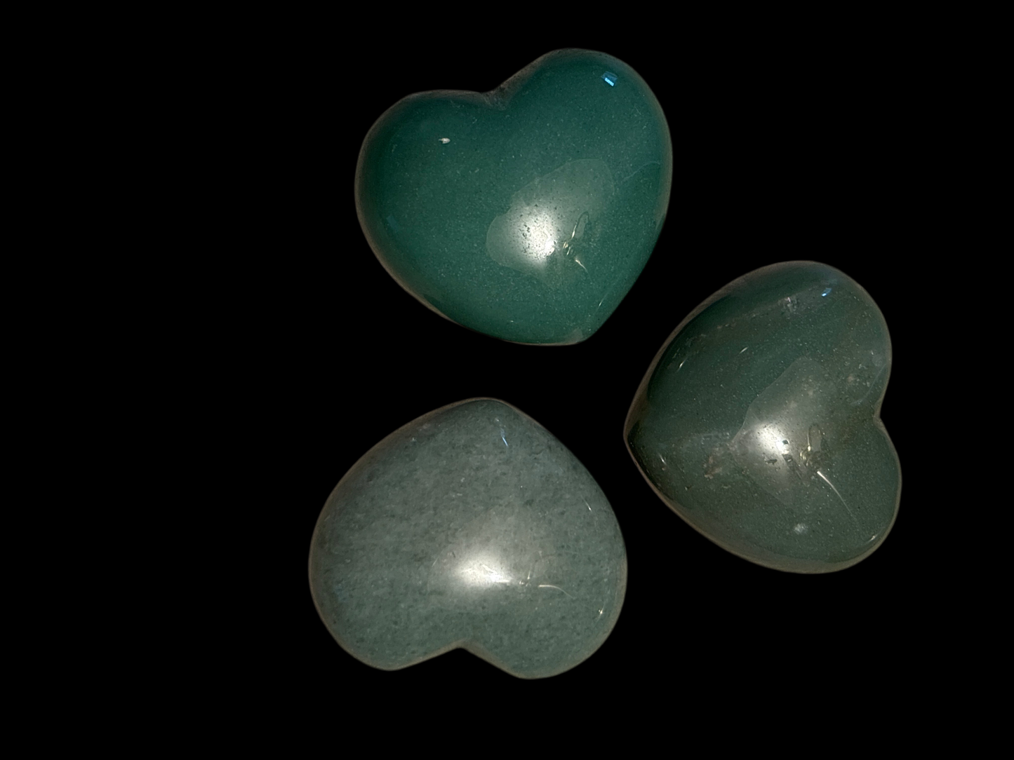 Aventurine, Green, Hearts, Puffy