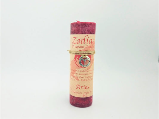 Aries Zodiac Charm Candle
