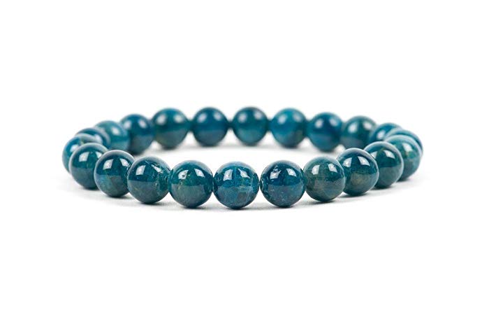 Blue Apatite 8mm Bead Bracelet