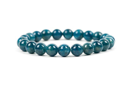Blue Apatite 8mm Bead Bracelet