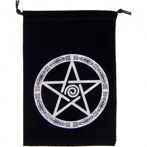 Open image in slideshow, Black Embroidered Velvet Tarot bag
