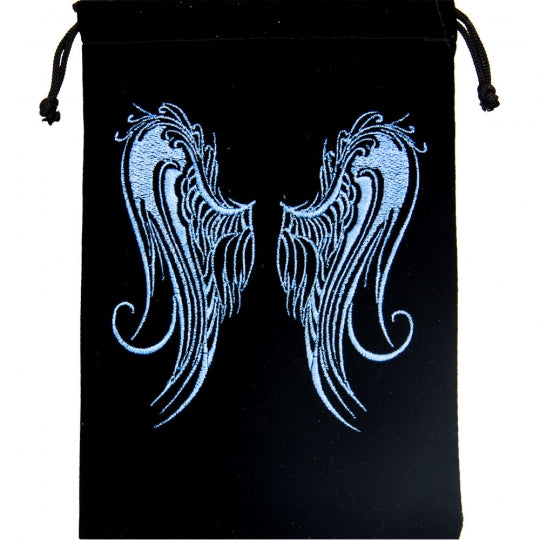 Black Embroidered Velvet Tarot bag