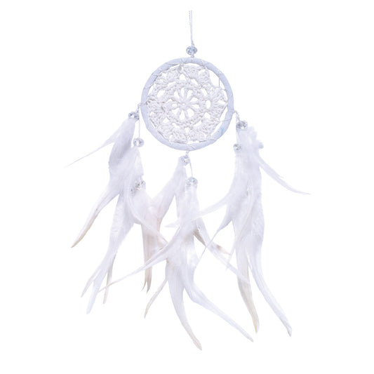 White Crochet Dream Catcher