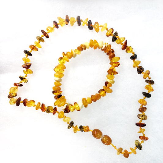 Baltic Amber Necklace and Bracelet, Baby