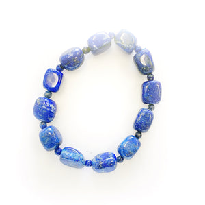 Open image in slideshow, Lapis Lazuli Bead Bracelet
