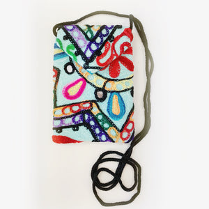 Open image in slideshow, Floral Embroidered Mini Flap Purse
