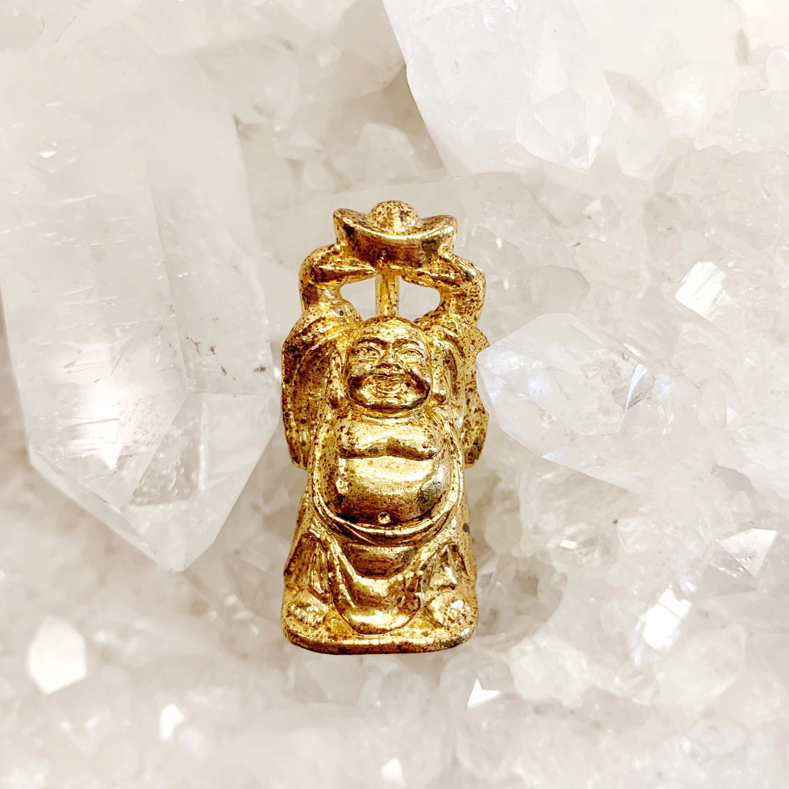 Quan Yin Buddhist rolled gold pendants