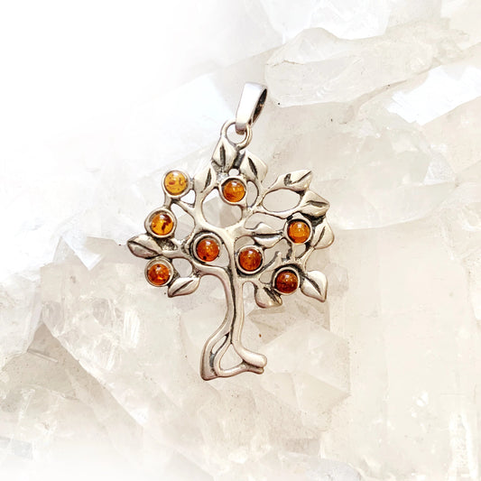 Amber Tree Pendant