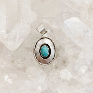 Open image in slideshow, Larimar Plate Silver Pendant
