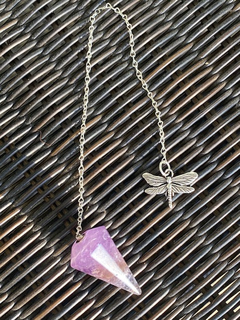 Amethyst Dragonfly Pendulum