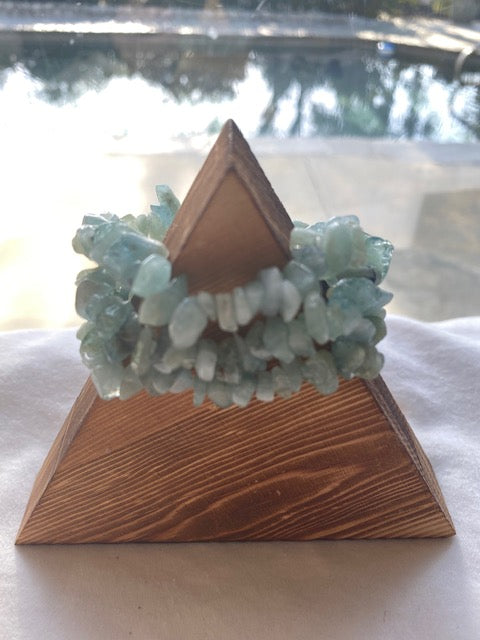 Aquamarine Chip Bracelets