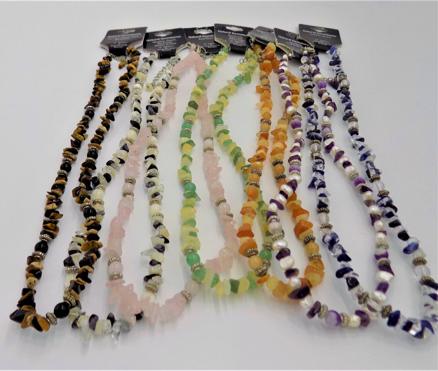 Amethyst, Rose Quartz & Freshwater Pearls, Natural Gemstone Necklace