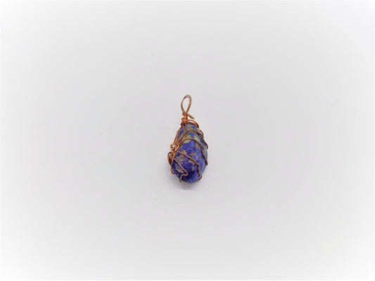 Wire Wrap Pendant: Sodalite