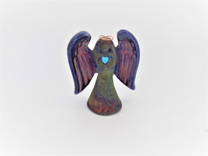 Open image in slideshow, Raku Spirit Angel or Cross 2-inch Ornament
