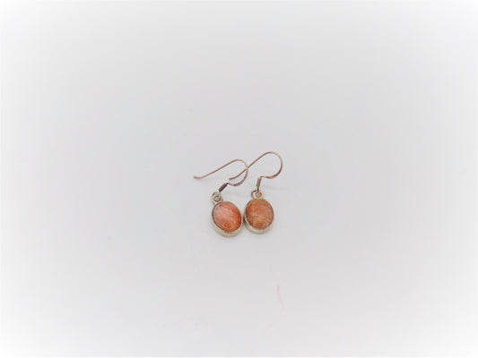 Sunstone Oval Earrings