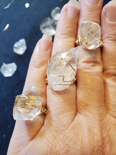 Ring: Herkimer Diamond