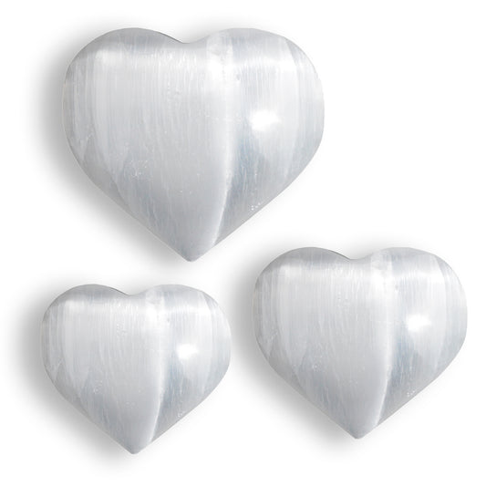Selenite Hearts