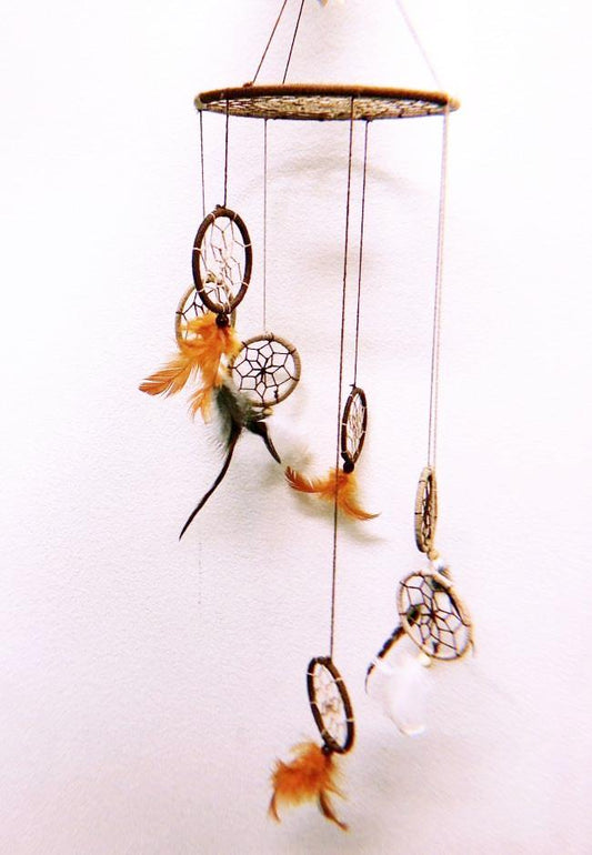 Brown and Beige Mobile Dream Catcher