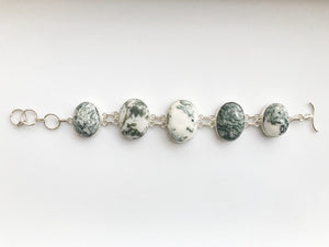 Open image in slideshow, Crystal Silver Plated Chain Bracelets
