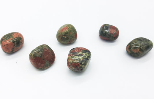 Unakite, medium, polished