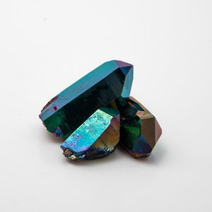 Open image in slideshow, Titanium Rainbow Aura Quartz Points

