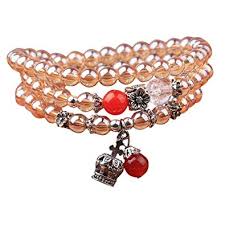 Aura Quartz, Carnelian, and Clear Quartz Mala