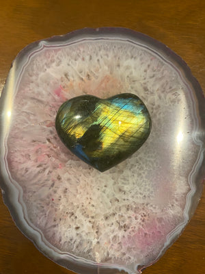 Labradorite Crystal Heart