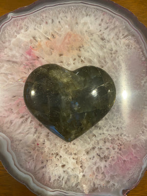 Labradorite Crystal Heart