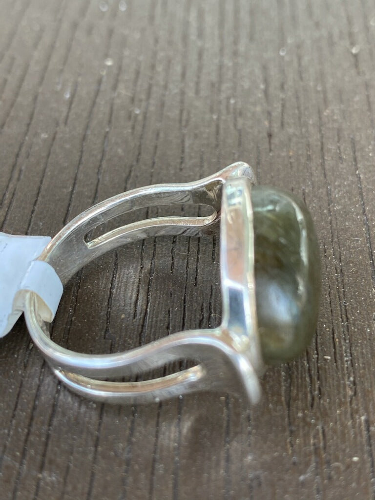Labradorite Sterling Silver Ring (Square)