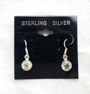 Open image in slideshow, Clear Quartz Earrings

