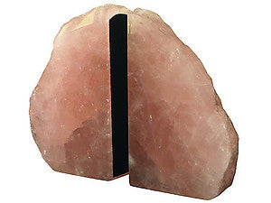 Rough Rose Quartz Bookends