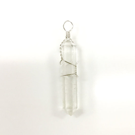 Wire Wrapped Pendant: Clear Quartz