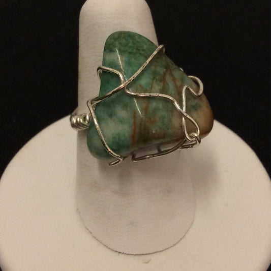 Wire Wrap Ring: Amazonite
