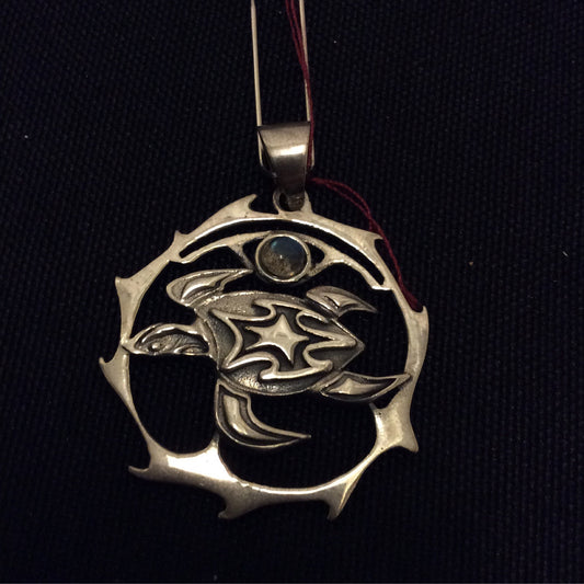Turtle: Labradorite Pendant