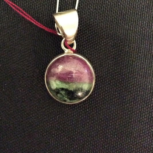 Ruby In Zoisite, Pendant, Circular