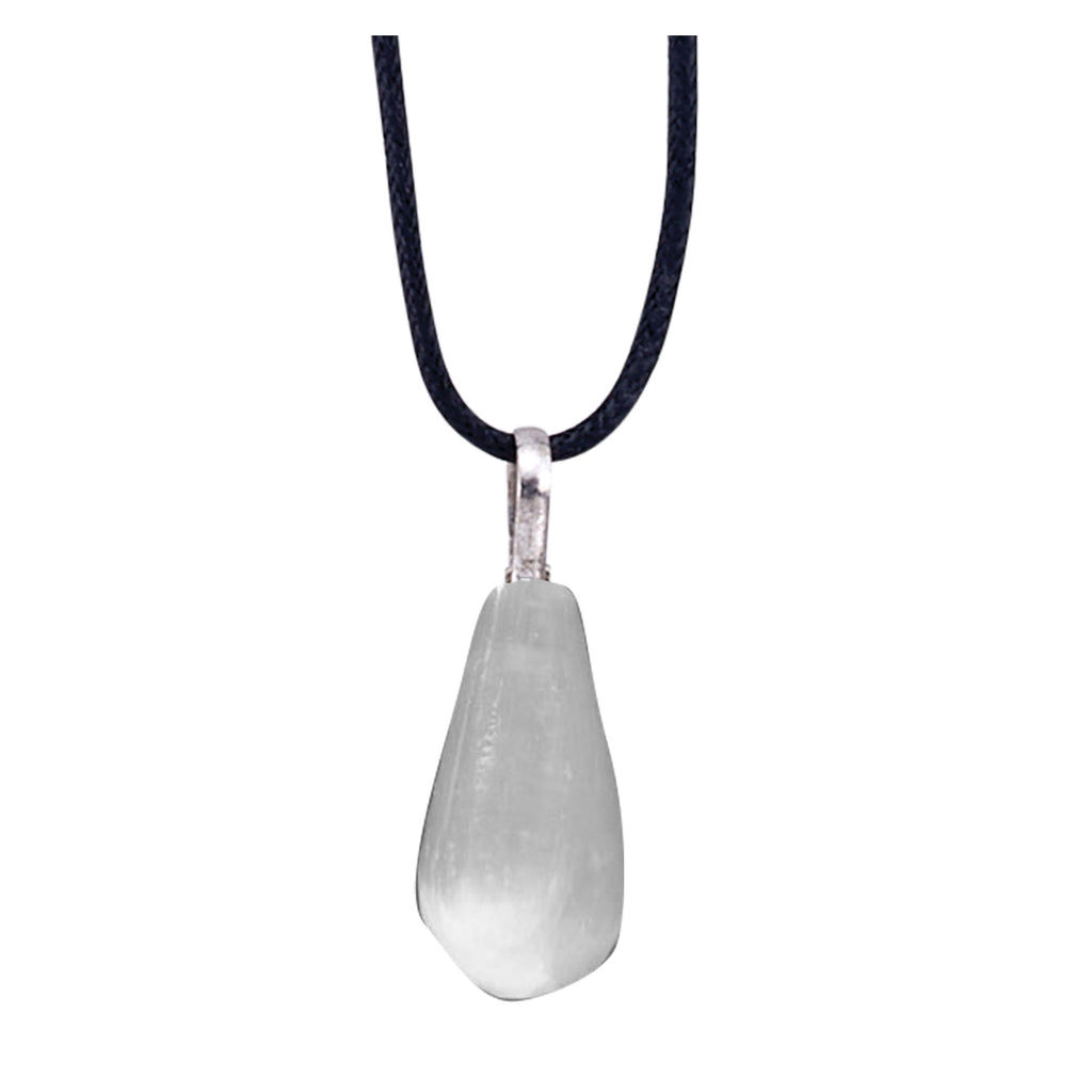 Selenite Teardrop Pendant