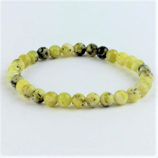 Yellow, Serpentine Bead Bracelet