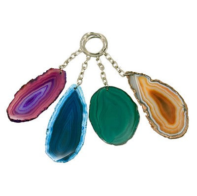 Agate Slice Keychain or Handbag Charm