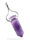 Amethyst Wand Point Silver Pendant