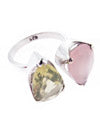 Open image in slideshow, Citrine &amp; Rose Quartz Silver Ring
